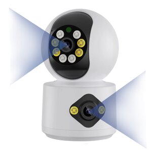 2MP+2MP Wireless IP камера HD Домашнее наблюдение камера Полноцветное ночное видение Gun Ball AI Обнаружение гуманоидов