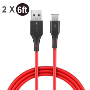 [2 шт. BlitzWolf BW-TC15 3A QC3.0 Кабель для быстрой зарядки USB Type-C Шнур для быстрой зарядки и передачи данных, дл