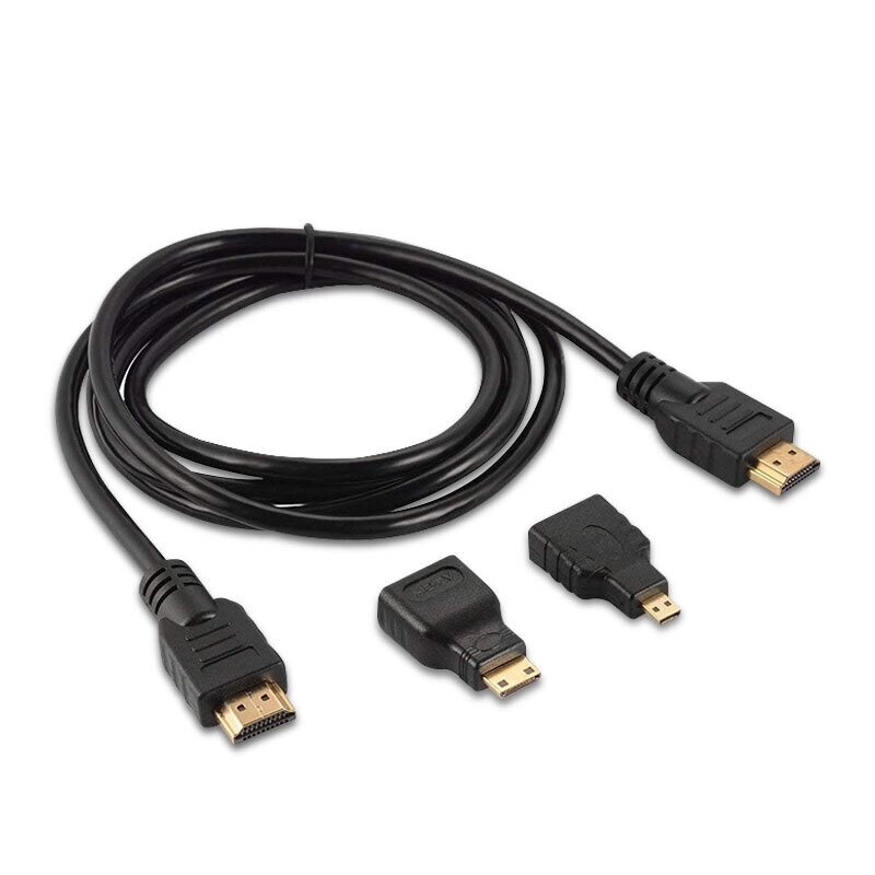 3 в 1 1,5 м HDMI HD-кабель Micro HDMI Коннектор HDMI-адаптер 4K HD-кабель для PS3 HDTV DVD XBOX PC Pro от компании Admi - фото 1
