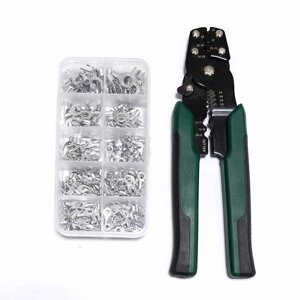 320PCS Crimp Terminal and Pлжецs Set 10 in 1 U Shaped O Shaped Cold Pressed Terminal Set Wire Connector Splicing Termina