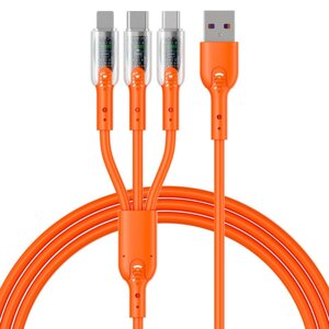 3A USB-A — Type-C/iP/микро USB-кабель для быстрой зарядки и передачи данных Медь Core Line длиной 1,2 м для iPhone 12 13