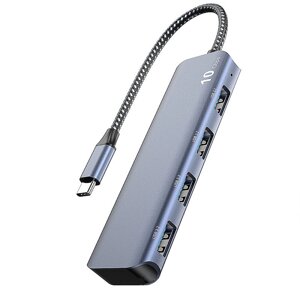 4-в-1 USB-концентратор Тип-C Док-станция с 4 адаптерами разветвителя USB3.2 100 Гбит/с для ПК, ноутбука