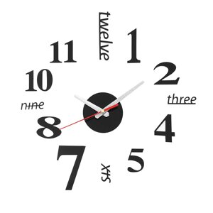 40см Современная 3D бескаркасная стена Часы стильные часы часы DIY модель украшения дома для комнаты