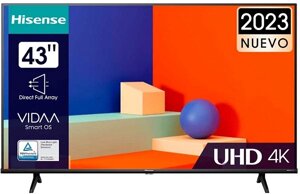 43 Телевизор Hisense 43A6K DLED, 4K Ultra HD, черный