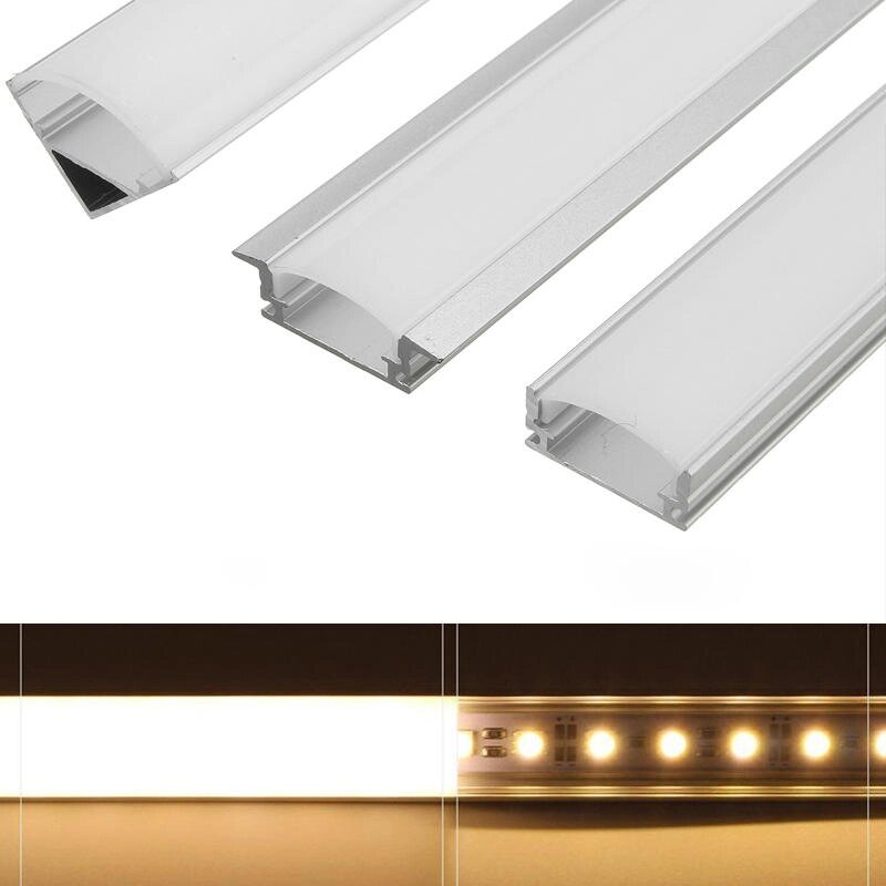 45см U / V / YW Стиль алюминиевый держатель канала для LED Жесткого полосатого света и лампы в баре и кабинете от компании Admi - фото 1