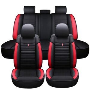 5 мест Универсальные автомобильные чехлы для сидений Deluxe PU кожаная подушка для сиденья Полный комплект обложек