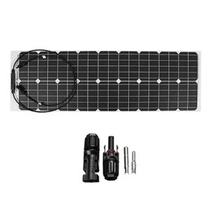 50W 18V Солнечная Панель питания Монокристаллический кремний Полугибкое домашнее электричество