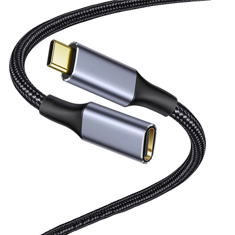 5A Type-c 3.1 Удлинительный кабель между мужчинами и женщинами Быстрая зарядка Кабель для передачи данных 10 Гбит/с Gen2 от компании Admi - фото 1