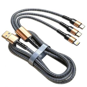 5A от USB-A до Type-C/iP/Micro кабель для быстрой зарядки и передачи данных Pure Медь Core Line длиной 1,2 м/2 м для iPh