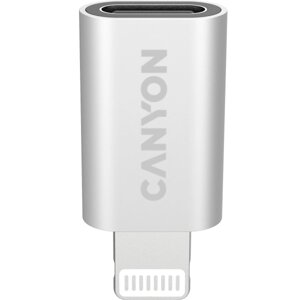 Адаптер Canyon CNE-USBC02 USB-C/Lightning, серебристый