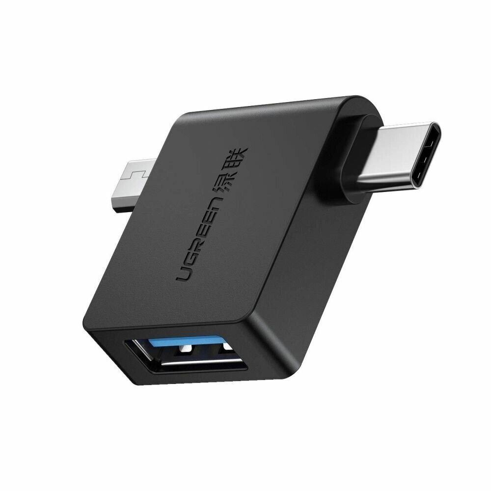 Адаптер UGREEN 2-IN-1 OTG Micro USB Type-C для конвертера USB 3,0 для телефона, планшета, ноутбука, Macbook UU30453 от компании Admi - фото 1