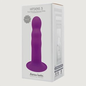 ADRIEN LASTIC Дилдо на присоске с двойной плотностью с рельефной головкой HITSENS 03 LILA