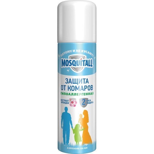 Аэрозоль от комаров гипоаллергенная защита Mosquitall/Москитол фл. 150мл от компании Admi - фото 1
