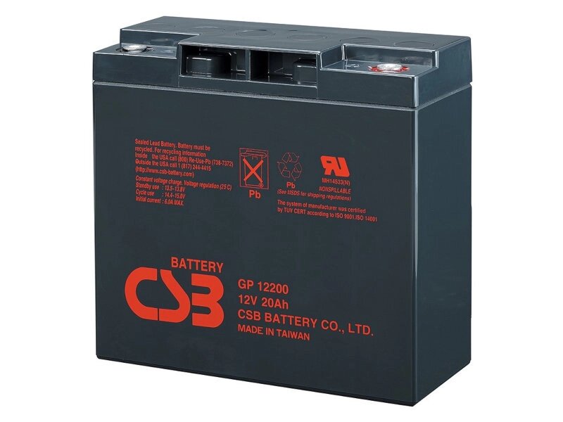 Аккумулятор для ИБП CSB GP12200 12V 20Ah от компании Admi - фото 1