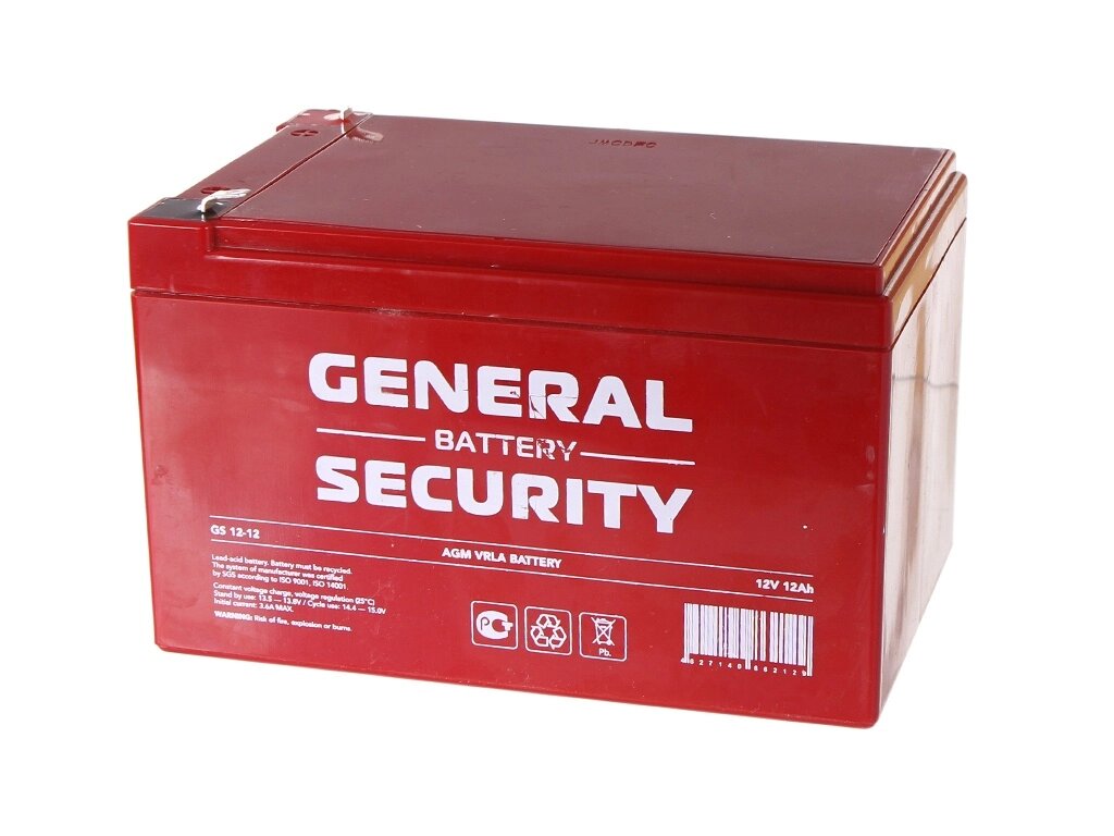 Аккумулятор General Security 12V 12Ah GS12-12 от компании Admi - фото 1