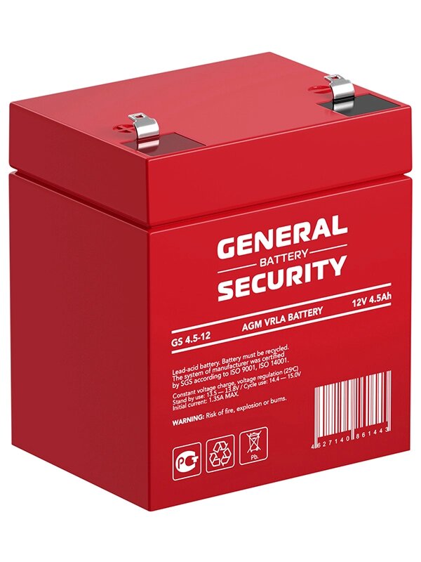 Аккумулятор General Security 12V 4.5Ah GS4.5-12 от компании Admi - фото 1