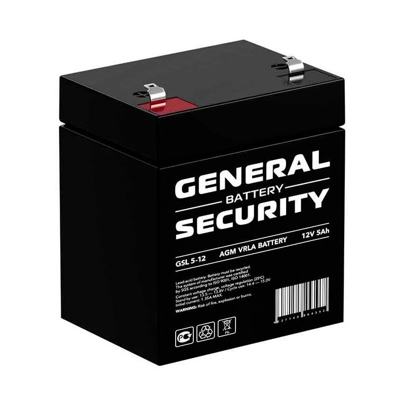 Аккумулятор General Security 12V 5Ah GS5-12 от компании Admi - фото 1