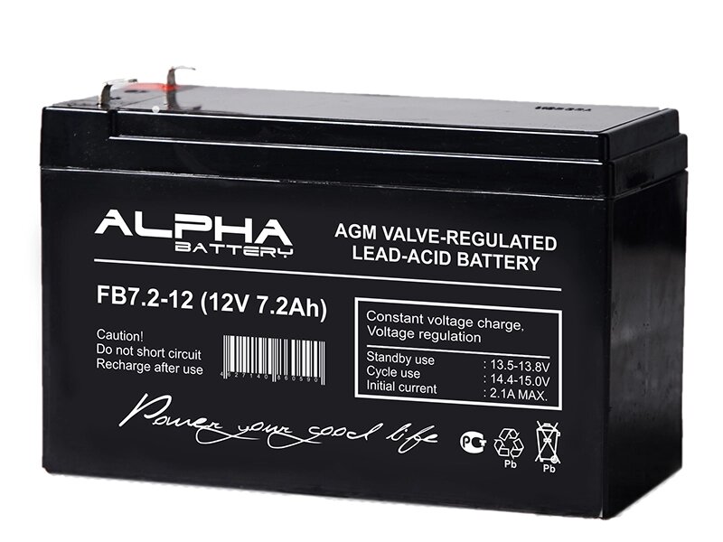 Аккумулятор LFA 12V 7.2Ah FB7.2-12 от компании Admi - фото 1