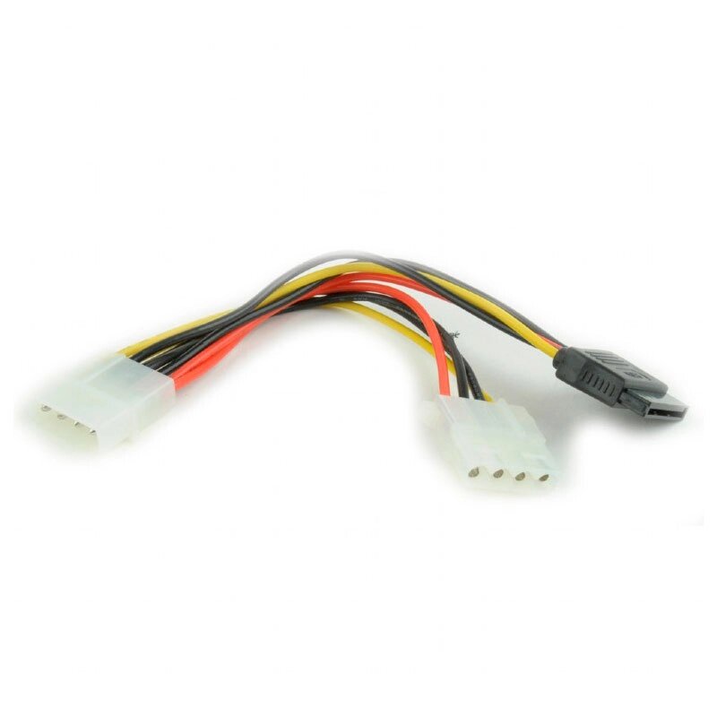 Аксессуар Кабель питания Gembird Cablexpert Molex - Molex+SATA 15cm CC-SATA-PSY2 от компании Admi - фото 1