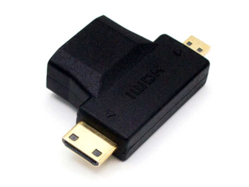 Аксессуар KS-is 2в1 HDMI F - Micro D HDMI/Mini C HDMI M KS-361 от компании Admi - фото 1
