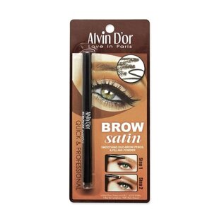 ALVIN D’OR Карандаш для бровей (карандаш+пудра) Brow Satin