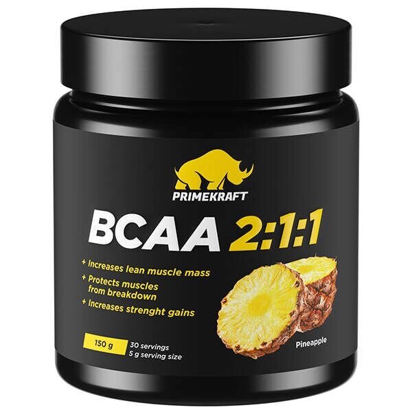 Аминокислоты БЦАА/BCAA 2:1:1 со вкусом ананаса Primekraft/Праймкрафт 150г от компании Admi - фото 1