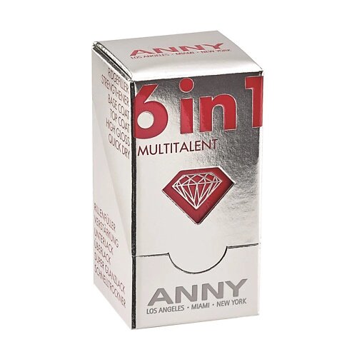 ANNY Мульти средство 6 в 1 (основа/уход/закрепляющее покрытие для ногтей) от компании Admi - фото 1