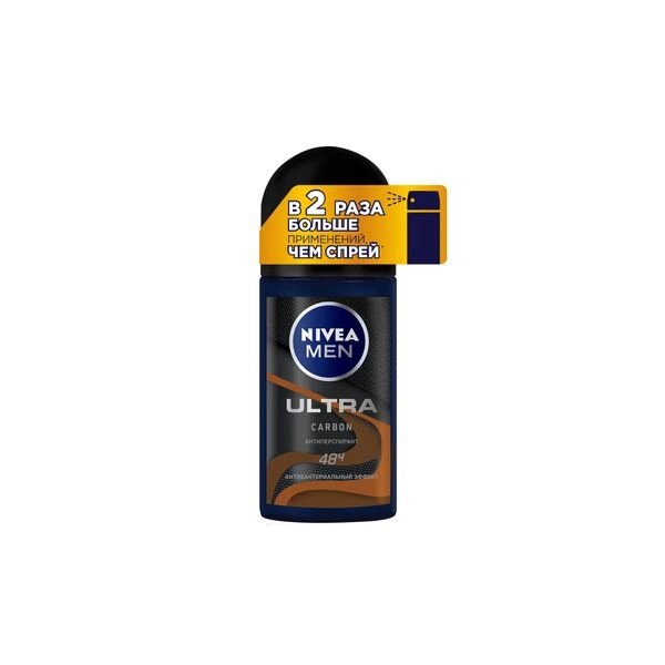 Антиперспирант шариковый антибактериальный эффект Ultra carbon Men Nivea/Нивея 50мл (85366) от компании Admi - фото 1