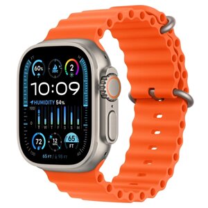 Apple Watch Ultra 2 GPS + Cellular, 49 мм, корпус из титана, ремешок Ocean (One Size) цвета orange (оранжевый)