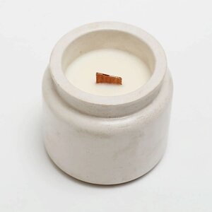 AROMATERIA Свеча из соевого воска в гипсовом стакане "Пинаколада" 110.0