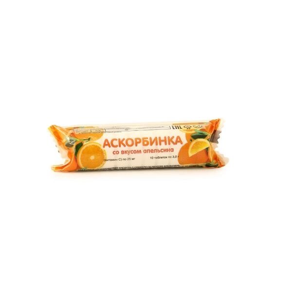 Аскорбинка детская вкус апельсина Аскопром таблетки 3г 10шт от компании Admi - фото 1