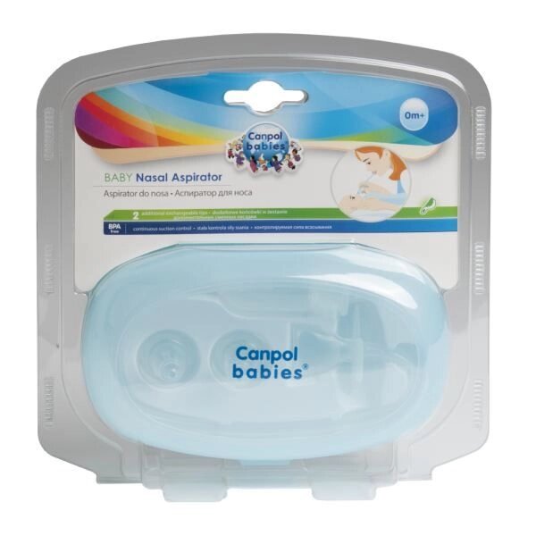 Аспиратор Canpol babies (Канпол бейбис) назальный + 2 сменных насадки от компании Admi - фото 1
