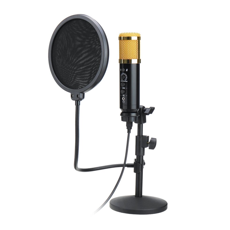 Аудио динамический USB-конденсаторный звукозаписывающий вокал Микрофон Микрофон Набор с креплением на стойку от компании Admi - фото 1