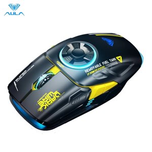 AULA H530 Wireless Duel Mode Мышь Decompress Charging Gyro Мышь Rotating Esports Gaming RGB Мышь