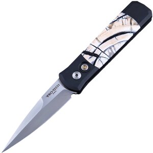 Автоматический складной нож Pro-Tech Santa Fe Stoneworks Godson Customized, сталь 154CM, рукоять алюминий, накладки белый бивень мамонта