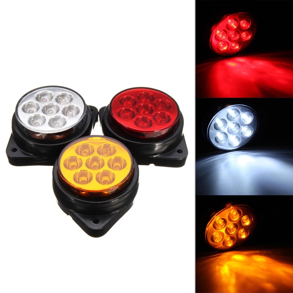 Автомобильные круглые светодиодные маркерные огни индикатора зазора замены лампы для грузовиков и прицепов от компании Admi - фото 1