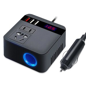 Автомобильный инвертор 150 Вт 12 В/24 В до 220 В адаптер инвертора питания с зарядным устройством QC 3.0 USB быстрая зар