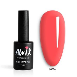 AWIX Гель лак для ногтей неоновый, яркий неон Neon