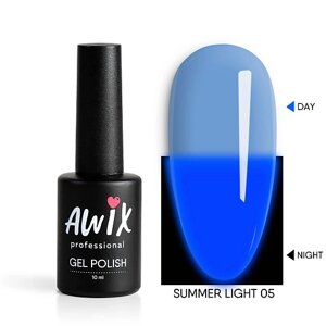 AWIX Гель лак светящийся в темноте неоновый Summer Light