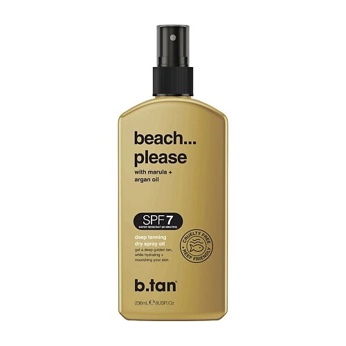 B. TAN Сухое-масло спрей для загара beachplease deep tanning dry spray oil 236.0