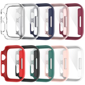 Bakeey Colorful Ударопрочный ПК с защитой от царапин + HD Прозрачное закаленное стекло с полным покрытием Часы Чехол Кры