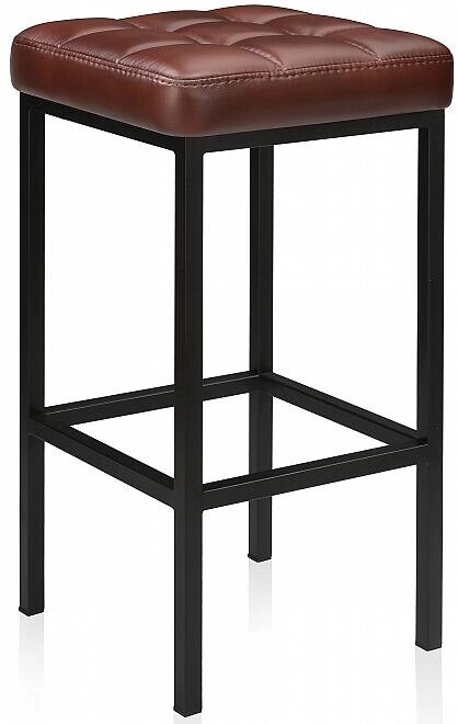Барный стул  Лофт кожзам мустанг браун / черный матовый от компании Admi - фото 1