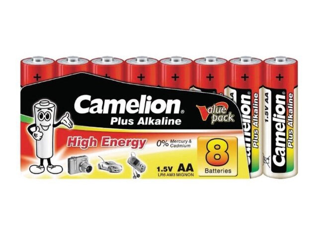 Батарейка AA - Camelion Alkaline LR6-SP8 Plus (8 штук) от компании Admi - фото 1