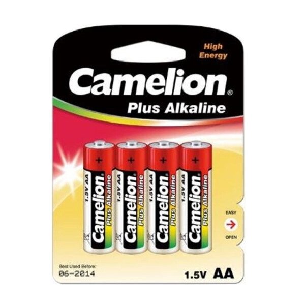 Батарейка AA - Camelion Alkaline Plus LR6-BP4 (4 штуки) от компании Admi - фото 1