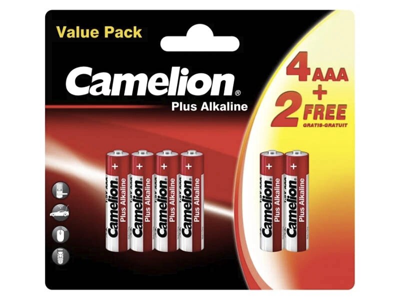Батарейка AAA - Camelion LR03 Plus Alkaline 4+2LR03-BP (4+2 штуки) от компании Admi - фото 1