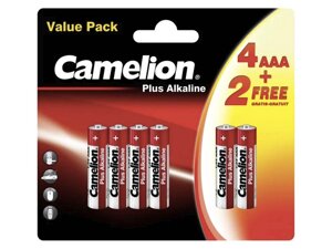 Батарейка AAA - Camelion LR03 Plus Alkaline 4+2LR03-BP (4+2 штуки)