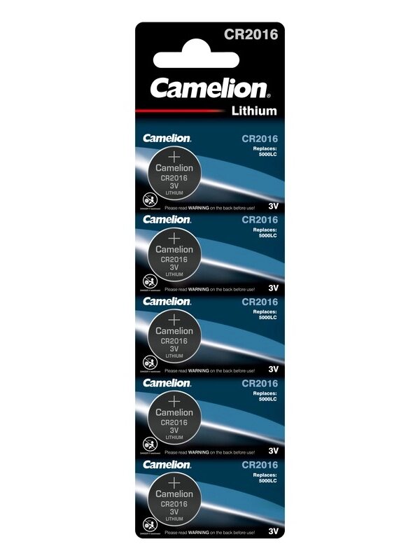 Батарейка CR2016 - Camelion BL-1 CR2016-BP5 (5 штук) 1593 от компании Admi - фото 1