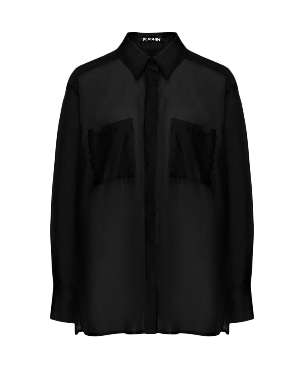 Батистовая рубашка, черная Flashin от компании Admi - фото 1