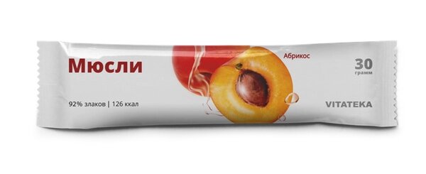 Батончик Мюсли Абрикос Vitateka/Витатека 30г от компании Admi - фото 1