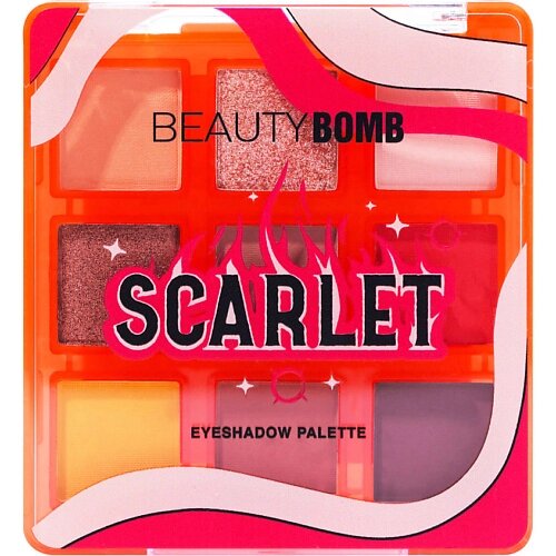 Beauty BOMB палетка теней scarlet